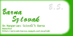 barna szlovak business card